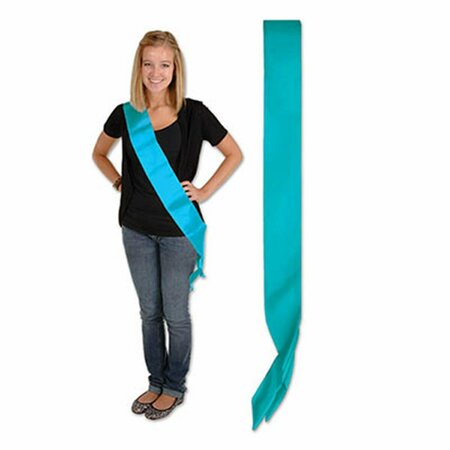 GOLDENGIFTS Satin Sash, Turquoise, 6PK GO122451